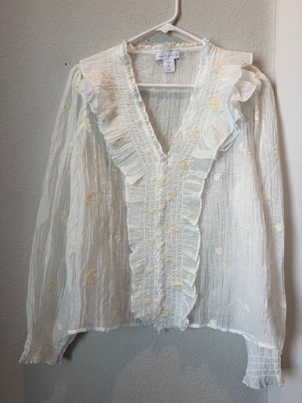House of Harlow White Blouse Size Large